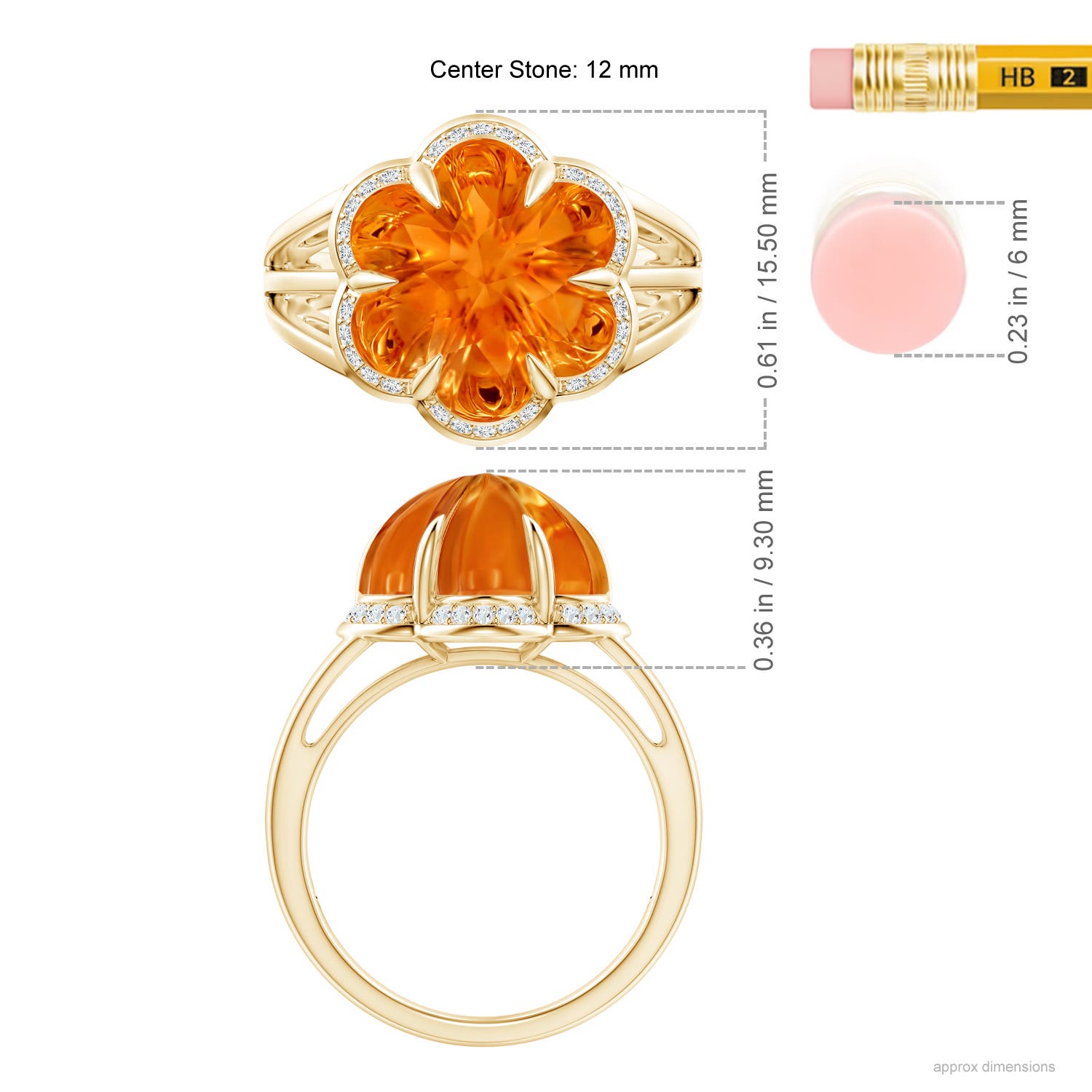 AAAA - Citrine / 7.15 CT / 14 KT Yellow Gold