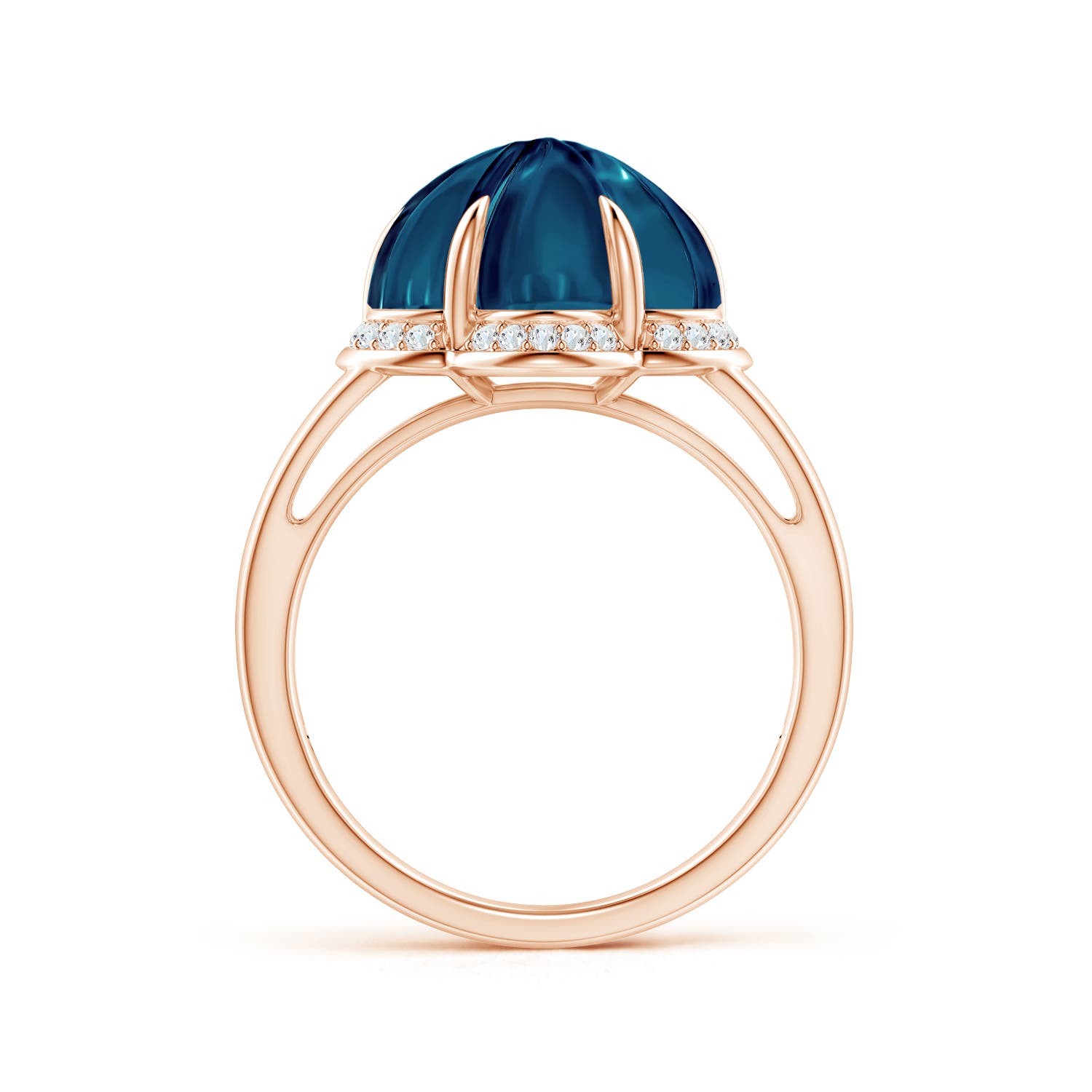 AAAA - London Blue Topaz / 9.15 CT / 14 KT Rose Gold