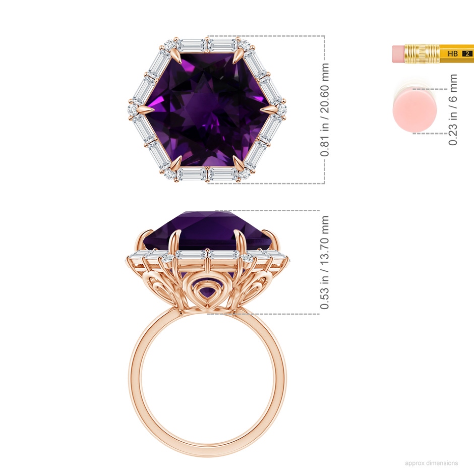 17.19x15.12x10.92mm AAAA FC_SR4430AMD_H-RGE-AAAA-17.19x15.12x10.92 in 18K Rose Gold ruler