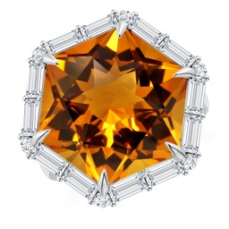 Halo Citrine Halo Rings