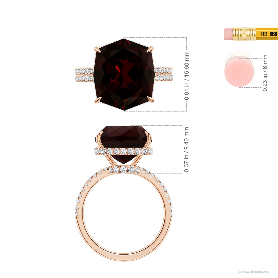 14.08x11.98x7.11mm AAAA FC_SR4431GD_H-RGE-AAAA-14.08x11.98x7.11 in 18K Rose Gold ruler