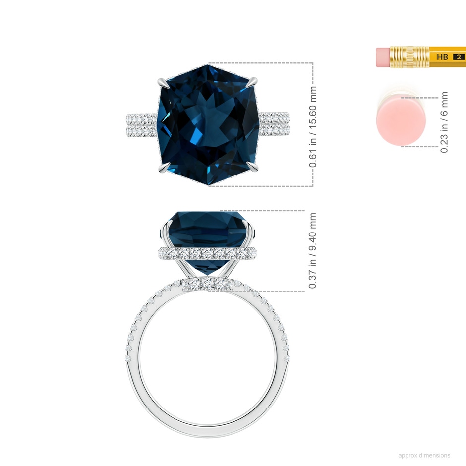 14.00x11.95x7.30mm AAAA FC_SR4431LBTD_H-PT-AAAA-14.00x11.95x7.30 in P950 Platinum ruler
