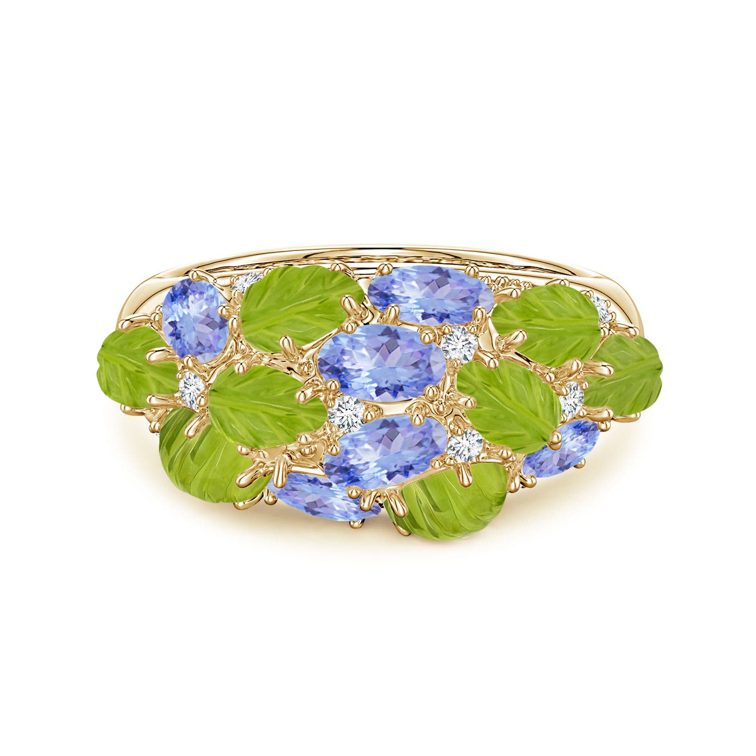 The Heritage Collection Peridot and Tanzanite Cocktail Ring by D.K. Surana