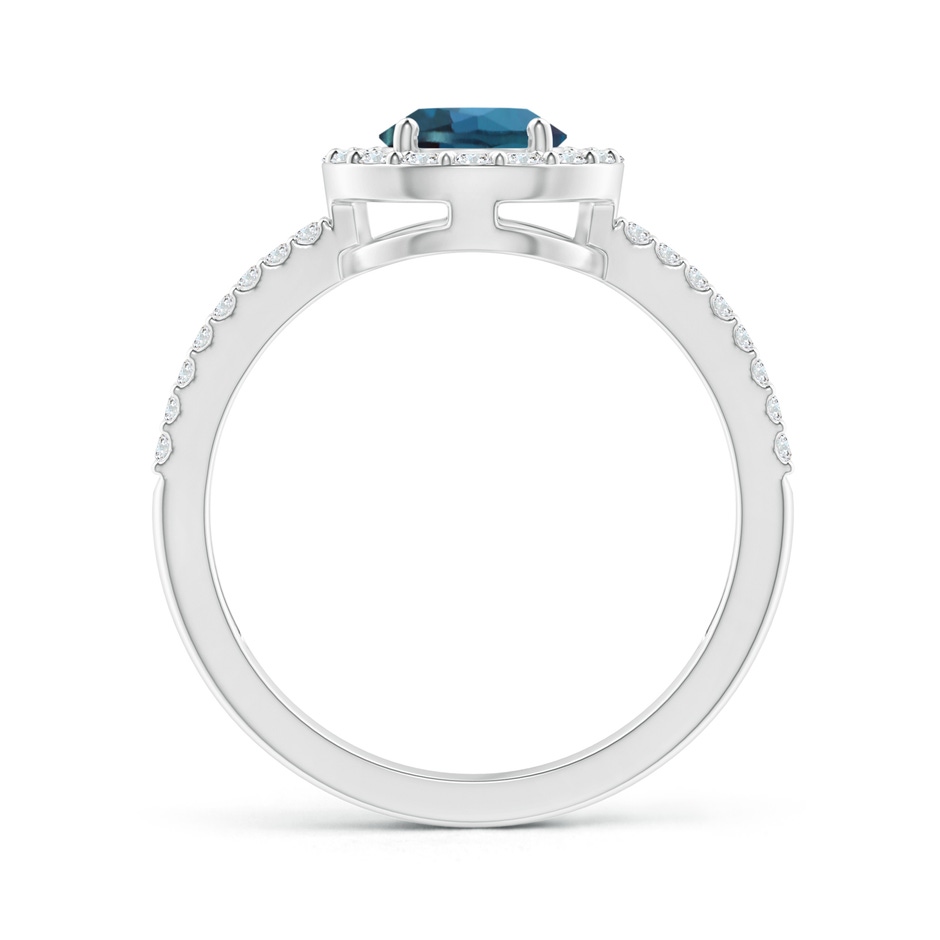 8x6mm Labgrown Pear Lab-Grown Alexandrite and Diamond Halo Split Shank Ring in White Gold side 199