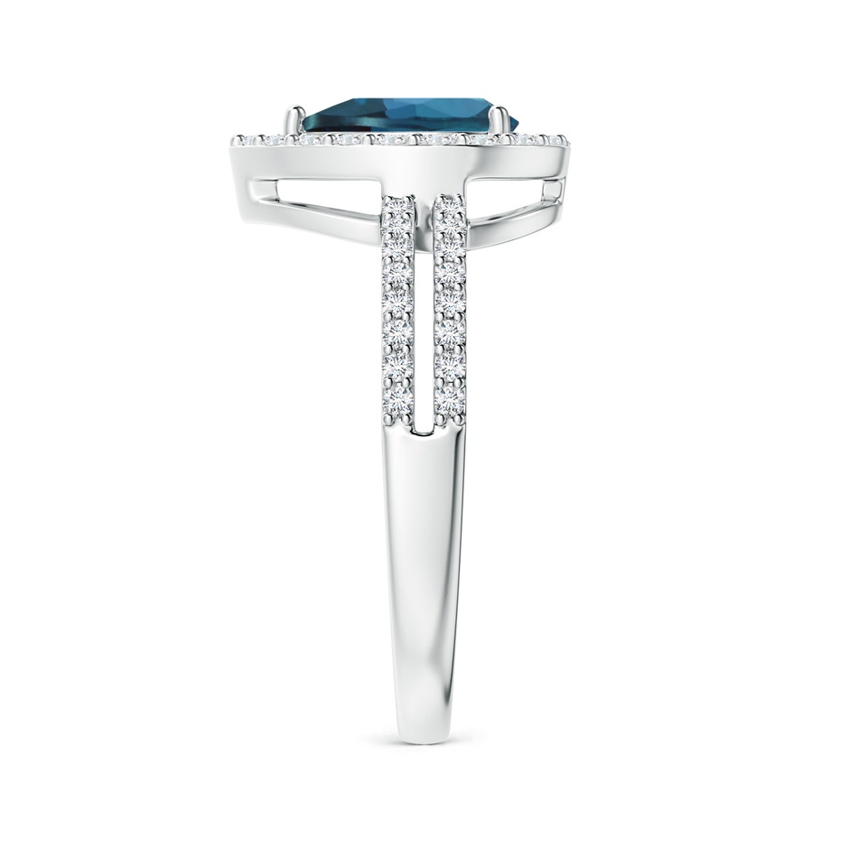8x6mm Labgrown Pear Lab-Grown Alexandrite and Diamond Halo Split Shank Ring in White Gold side 299