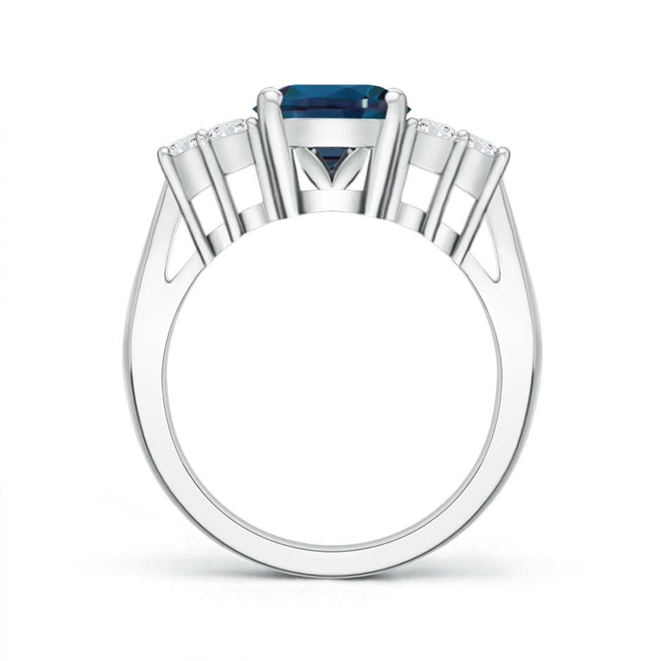 10x8mm Labgrown Oval Lab-Grown Alexandrite Cocktail Ring With Trio Diamond Accents in White Gold side 199
