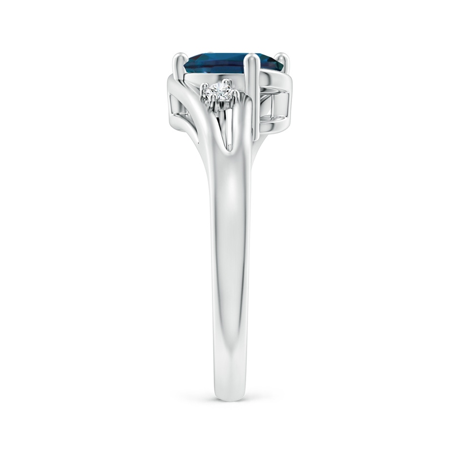 8x6mm Labgrown Lab-Grown Alexandrite and Diamond Split Shank Ring in 18K White Gold side 299