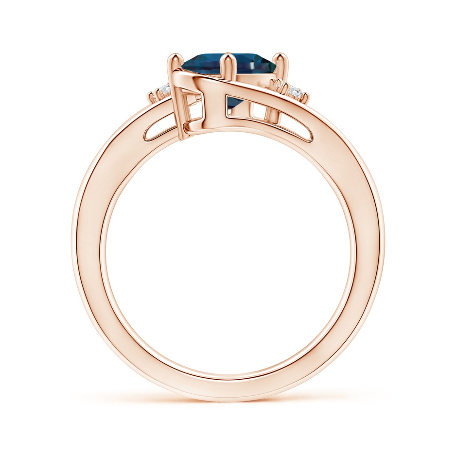 8x6mm Labgrown Lab-Grown Alexandrite and Diamond Split Shank Ring in Rose Gold side 199