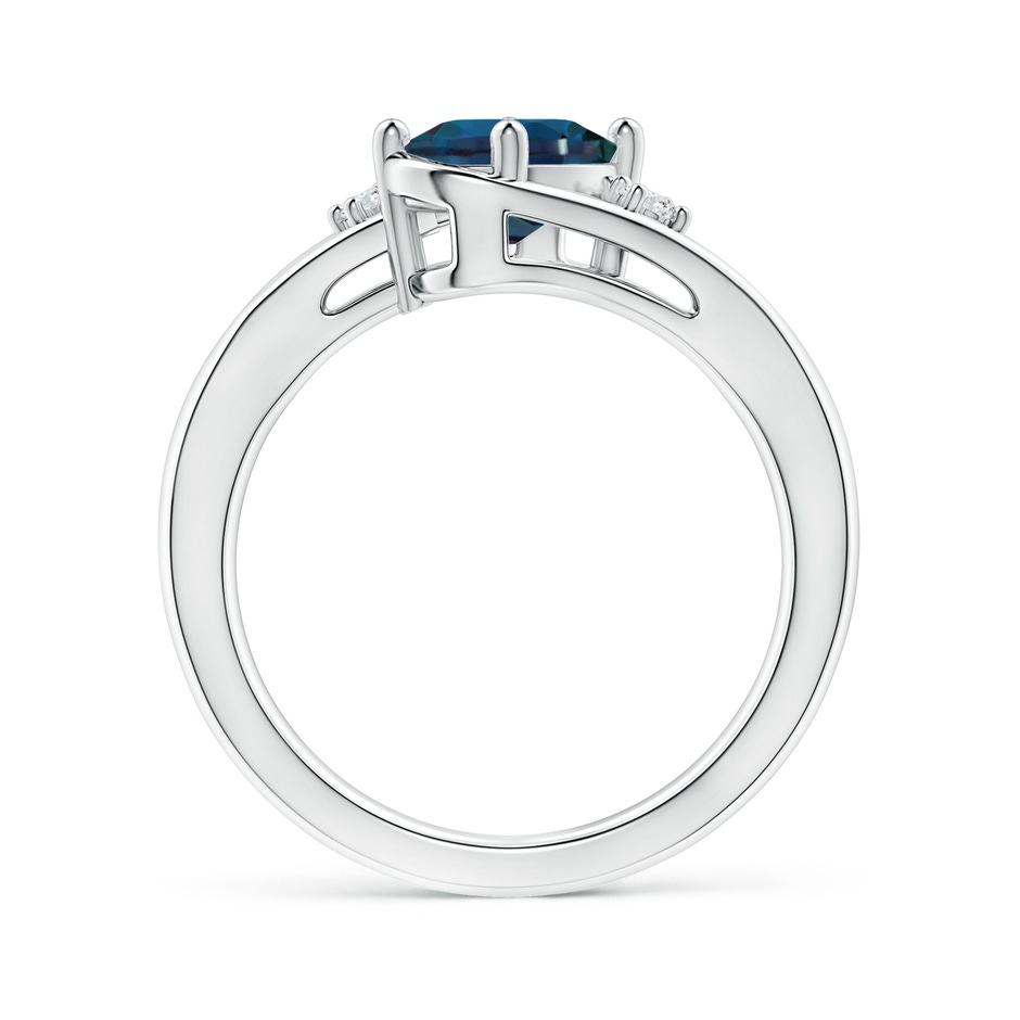 8x6mm Labgrown Lab-Grown Alexandrite and Diamond Split Shank Ring in White Gold side 199