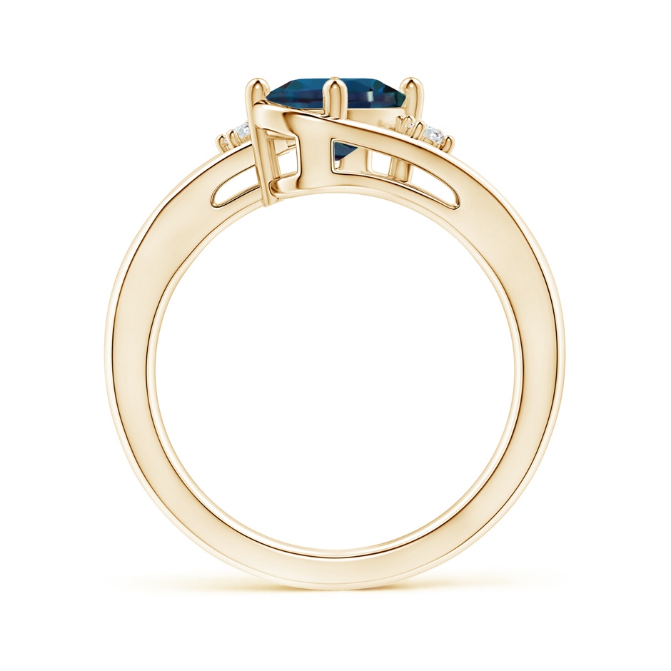 8x6mm Labgrown Lab-Grown Alexandrite and Diamond Split Shank Ring in Yellow Gold side 199