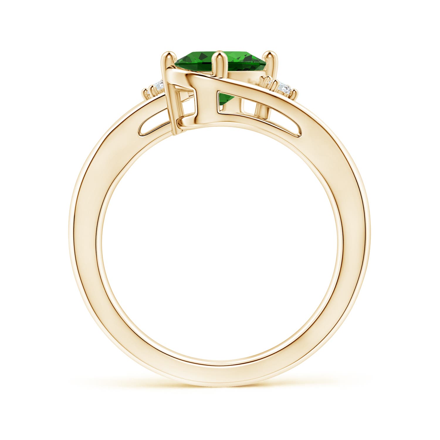 Premium - Lab-Grown Emerald / 1.15 CT / 14 KT Yellow Gold