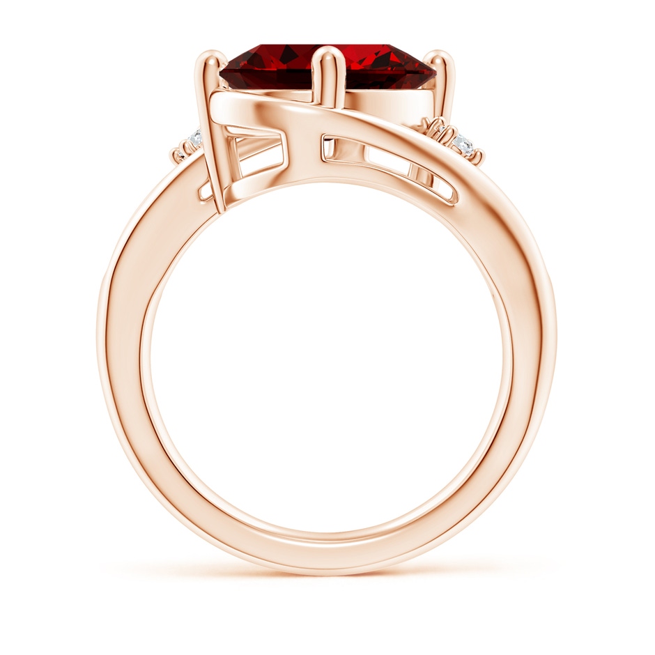 12x10mm Labgrown Lab-Grown Ruby and Diamond Split Shank Ring in Rose Gold side 199