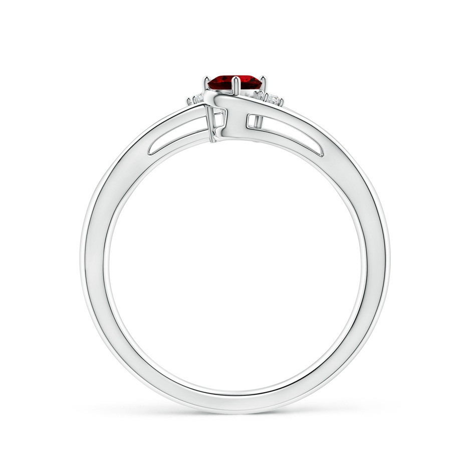 5x3mm Labgrown Lab-Grown Ruby and Diamond Split Shank Ring in P950 Platinum side 199