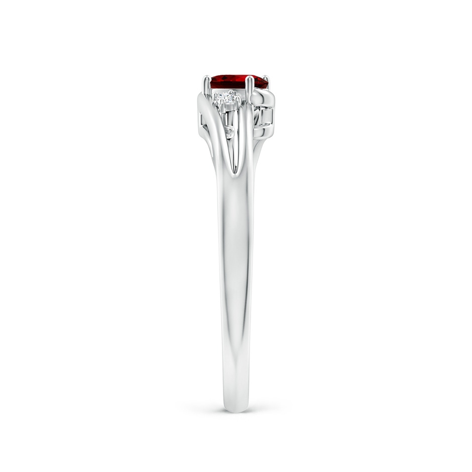 5x3mm Labgrown Lab-Grown Ruby and Diamond Split Shank Ring in P950 Platinum side 299
