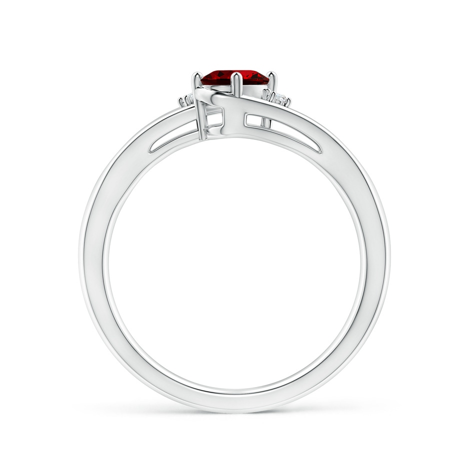 6x4mm Labgrown Lab-Grown Ruby and Diamond Split Shank Ring in P950 Platinum side 199