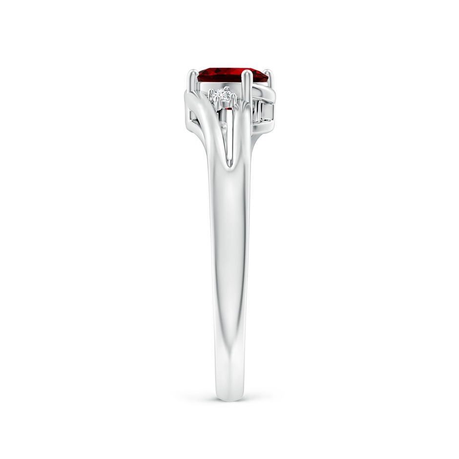 6x4mm Labgrown Lab-Grown Ruby and Diamond Split Shank Ring in P950 Platinum side 299