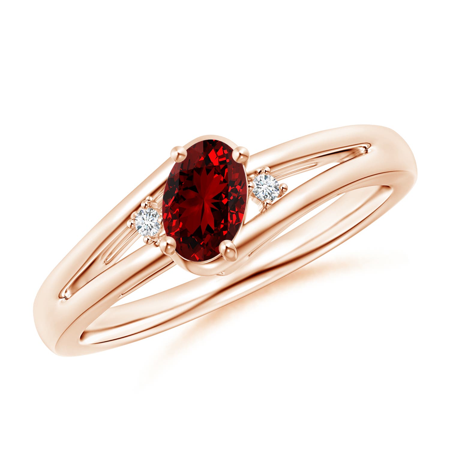 Premium - Lab-Grown Ruby / 0.62 CT / 14 KT Rose Gold