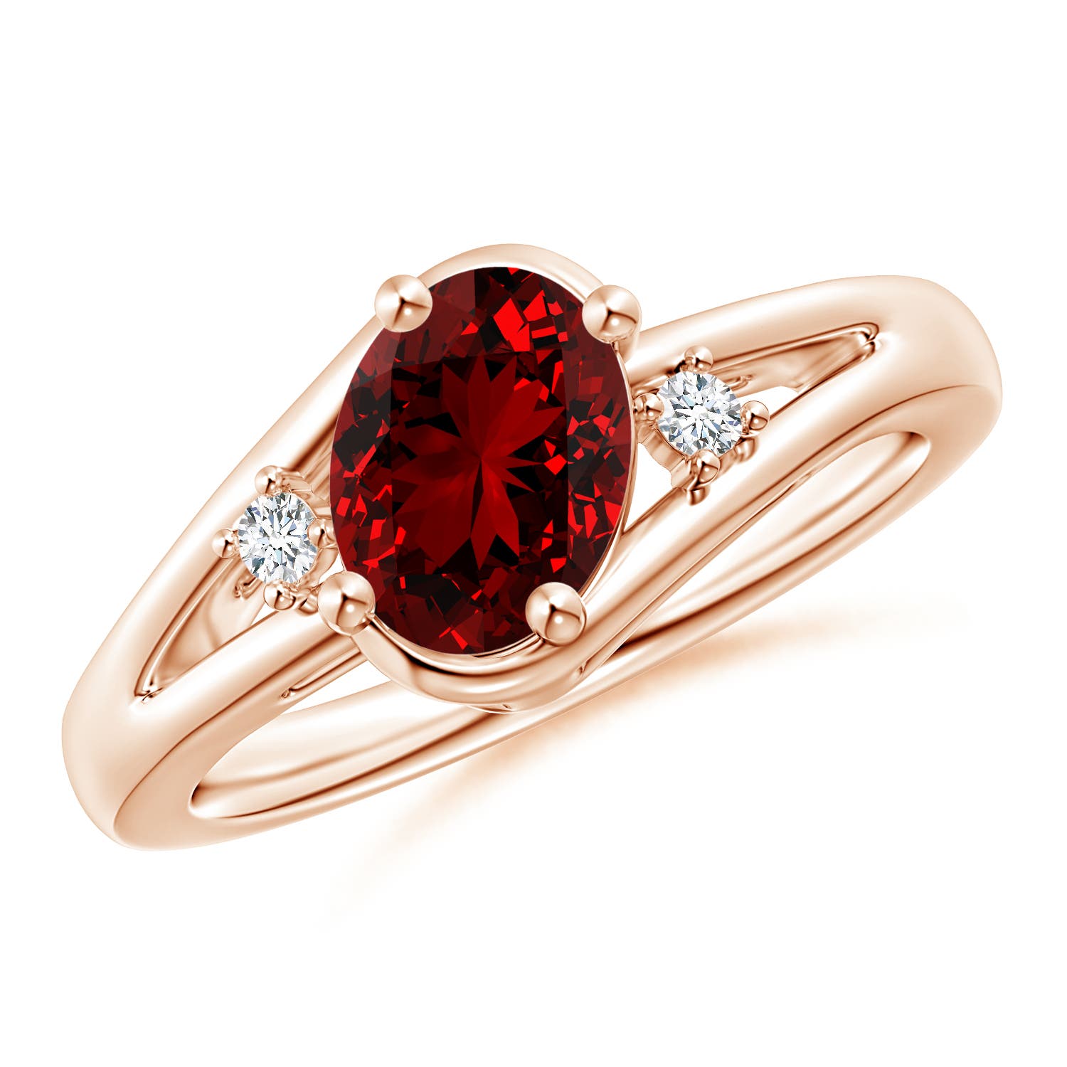 Premium - Lab-Grown Ruby / 1.3 CT / 14 KT Rose Gold