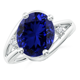 Oval Lab-Grown Lab Grown Blue Sapphire