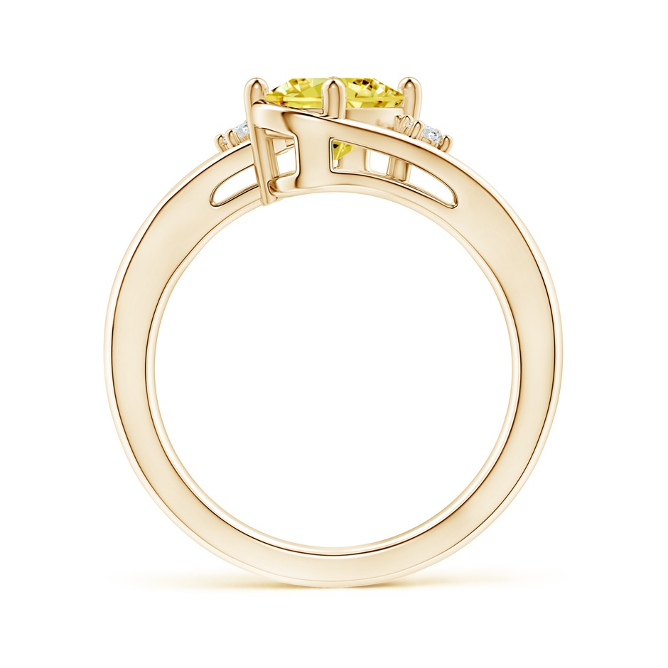 8x6mm Labgrown Lab-Grown Fancy Intense Yellow and White Diamond Split Shank Ring in Yellow Gold side 199
