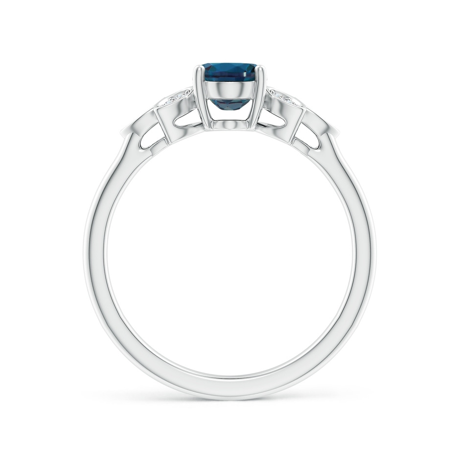 7x5mm Labgrown Vintage Style Oval Lab-Grown Alexandrite Ring with Diamond Accents in P950 Platinum side 199