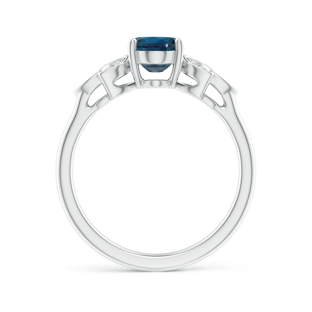 8x6mm Labgrown Vintage Style Oval Lab-Grown Alexandrite Ring with Diamond Accents in White Gold - side 199