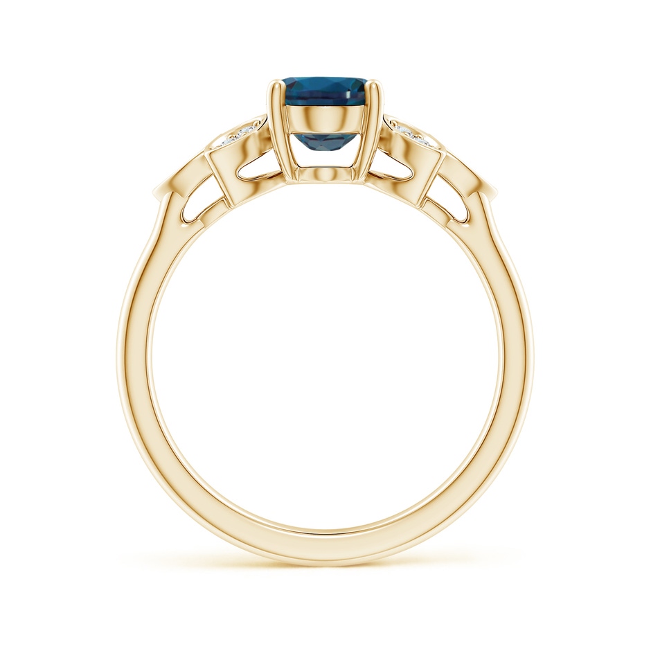 8x6mm Labgrown Vintage Style Oval Lab-Grown Alexandrite Ring with Diamond Accents in Yellow Gold side 199