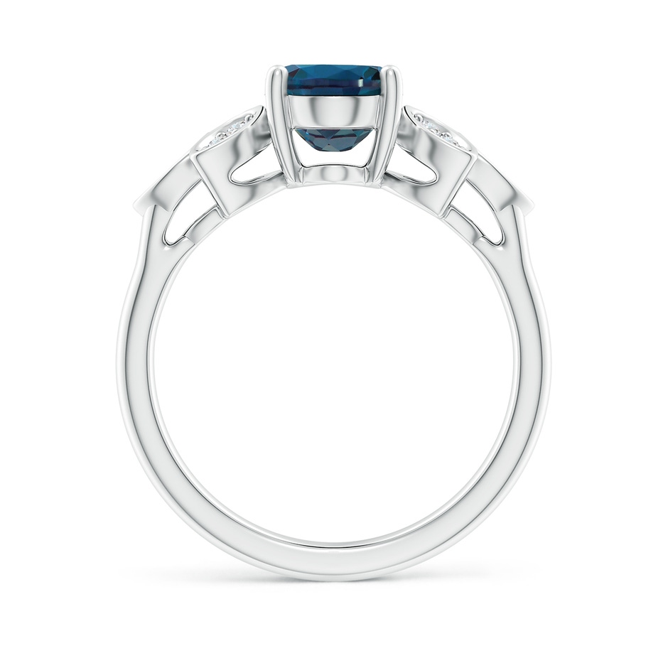 9x7mm Labgrown Vintage Style Oval Lab-Grown Alexandrite Ring with Diamond Accents in P950 Platinum side 199