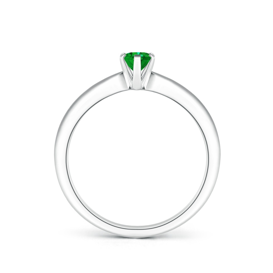 6x4mm Labgrown Lab-Grown-Tapered Shank Oval Solitaire Emerald Ring in P950 Platinum side 199