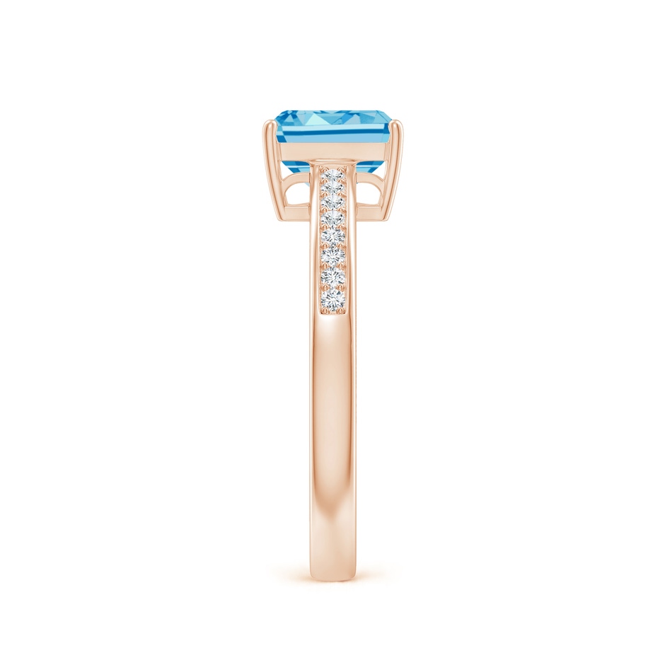 7x5mm Labgrown Octagonal Lab-Grown Fancy Intense Blue Diamond Cocktail Ring in Rose Gold side 299