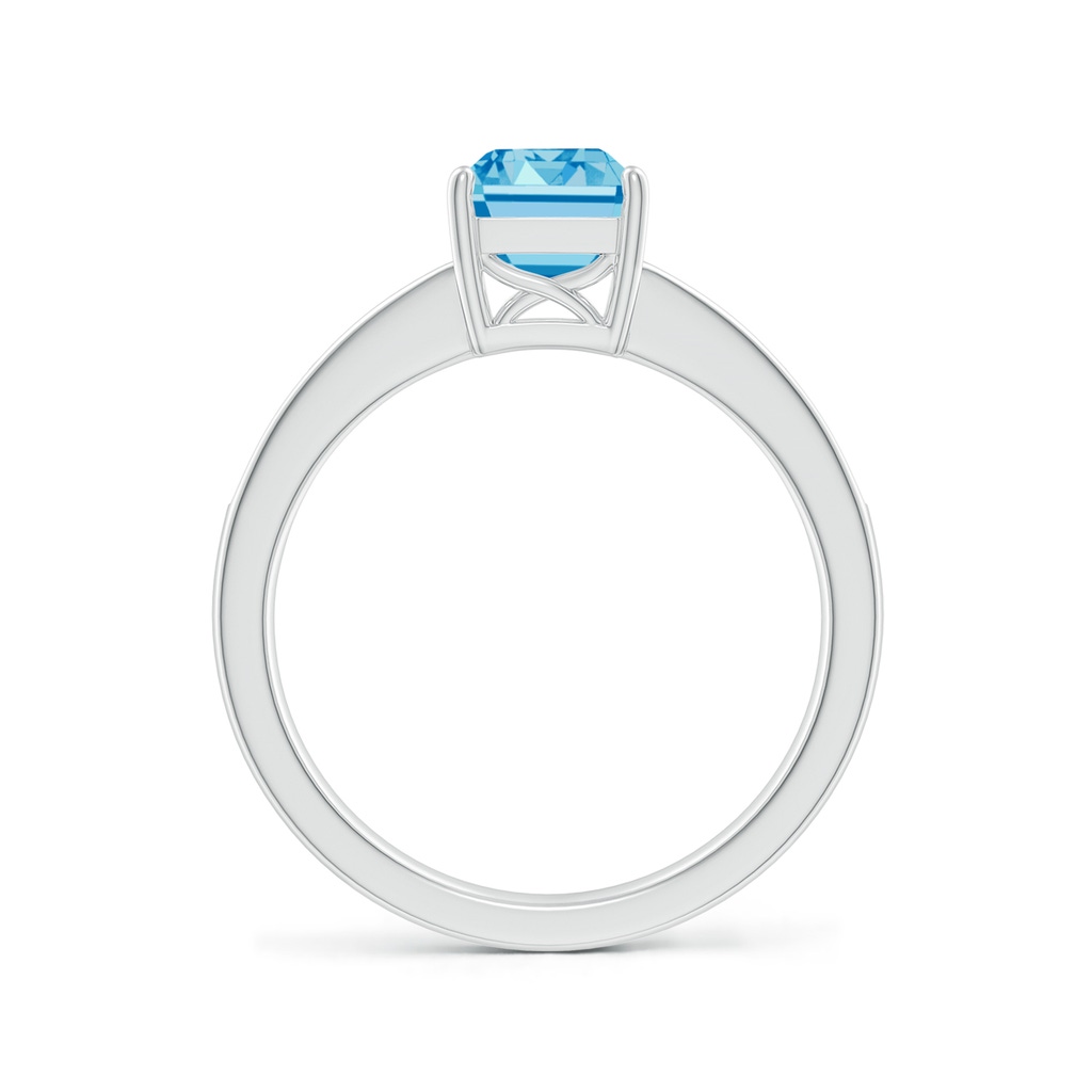 8x6mm Labgrown Octagonal Lab-Grown Fancy Intense Blue Diamond Cocktail Ring in White Gold - side 199