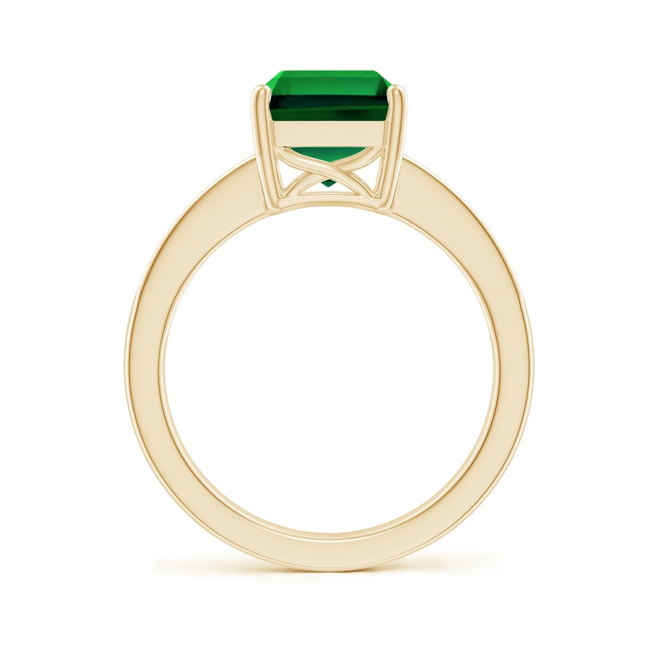 10x8mm Labgrown Lab-Grown Octagonal Emerald Cocktail Ring with Lab Diamonds in 18K Yellow Gold side 199