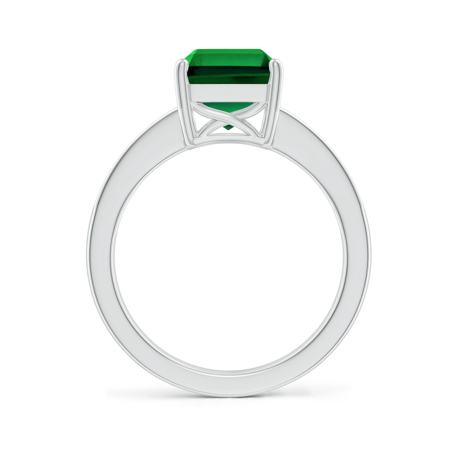 10x8mm Labgrown Lab-Grown Octagonal Emerald Cocktail Ring with Lab Diamonds in P950 Platinum side 199