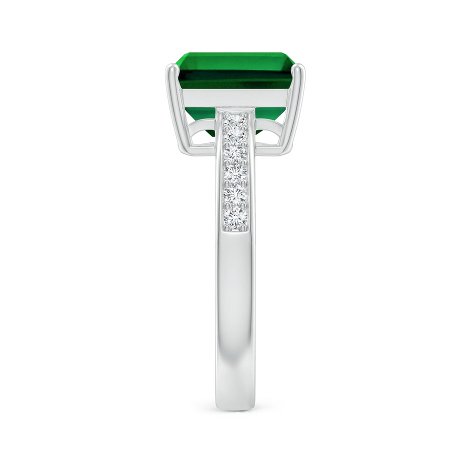 10x8mm Labgrown Lab-Grown Octagonal Emerald Cocktail Ring with Lab Diamonds in P950 Platinum side 299