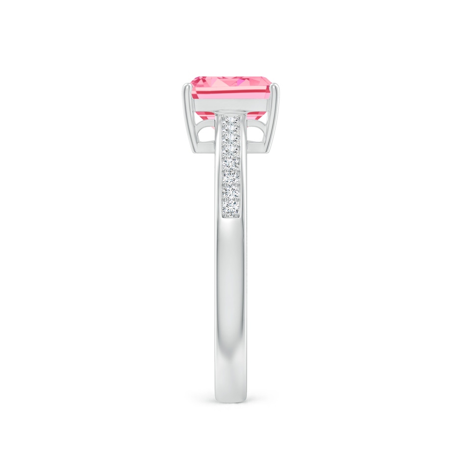 7x5mm Labgrown Octagonal Lab-Grown Fancy Intense Pink Diamond Cocktail Ring in P950 Platinum side 299