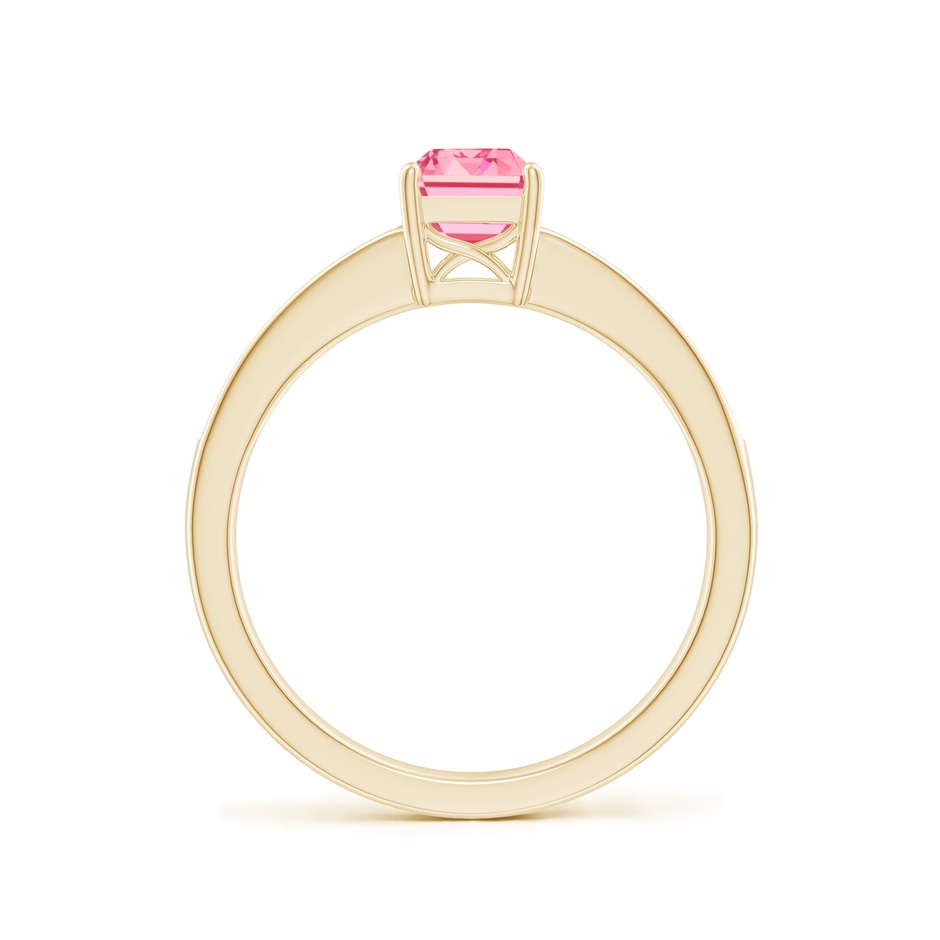 7x5mm Labgrown Octagonal Lab-Grown Fancy Intense Pink Diamond Cocktail Ring in Yellow Gold side 199