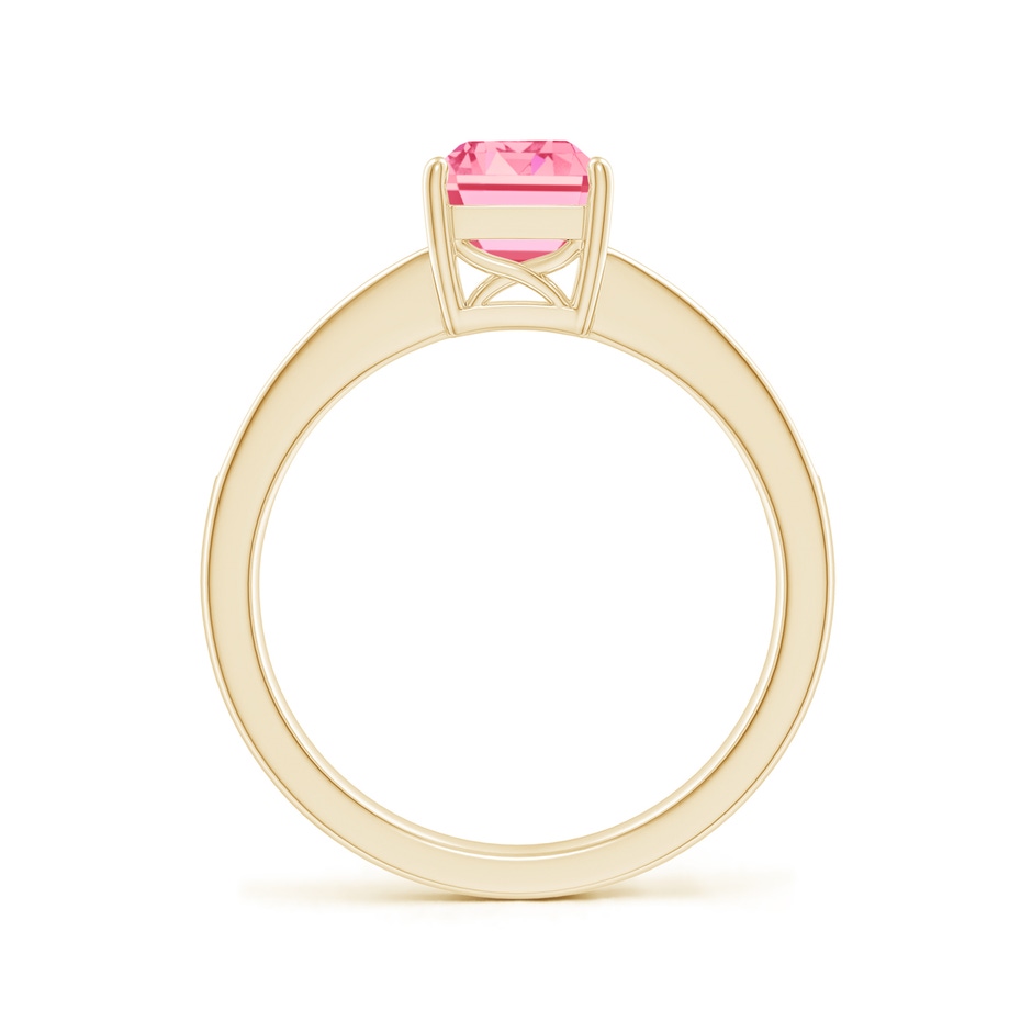 8x6mm Labgrown Octagonal Lab-Grown Fancy Intense Pink Diamond Cocktail Ring in Yellow Gold side 199