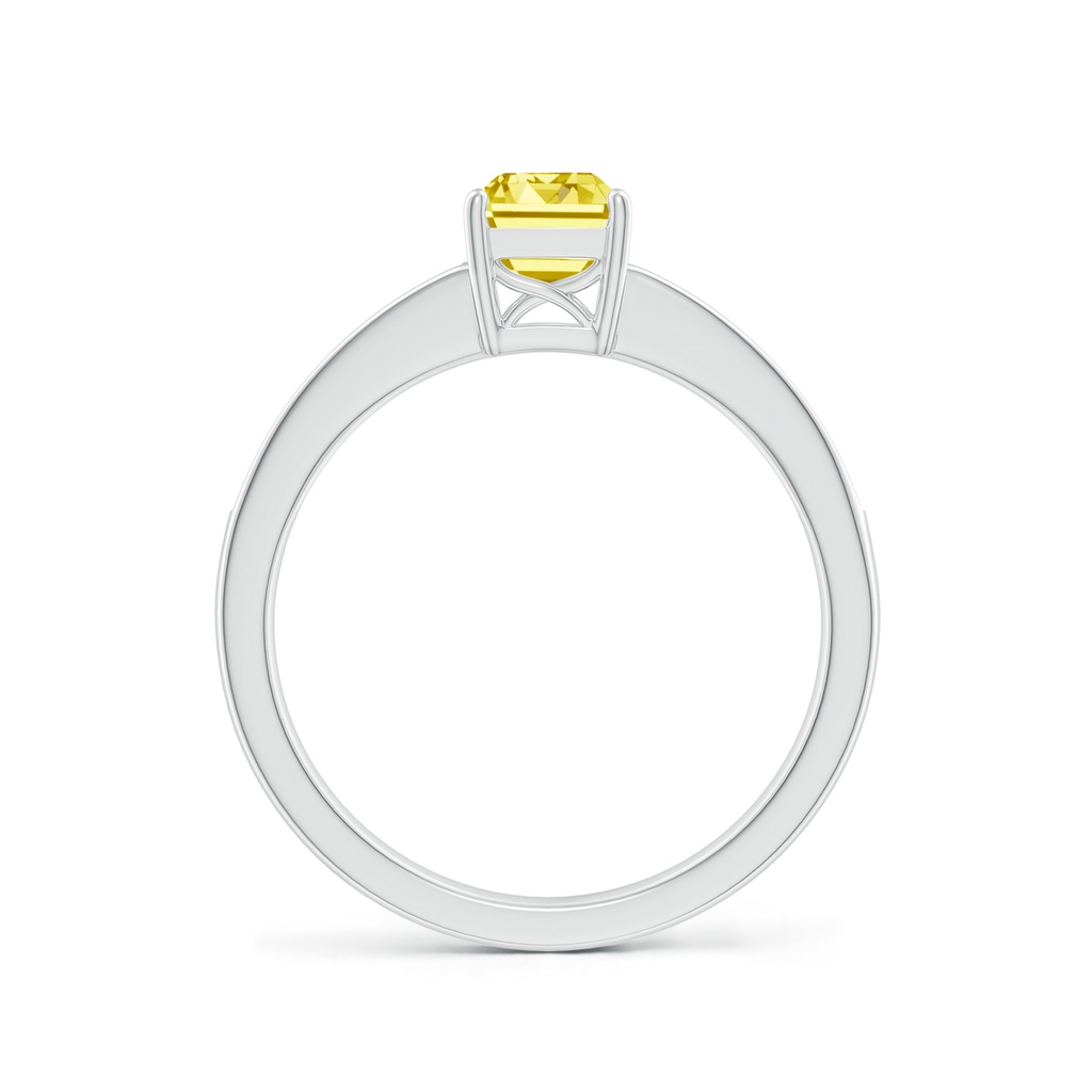 7x5mm Labgrown Octagonal Lab-Grown Fancy Intense Yellow Diamond Cocktail Ring in P950 Platinum - side 199