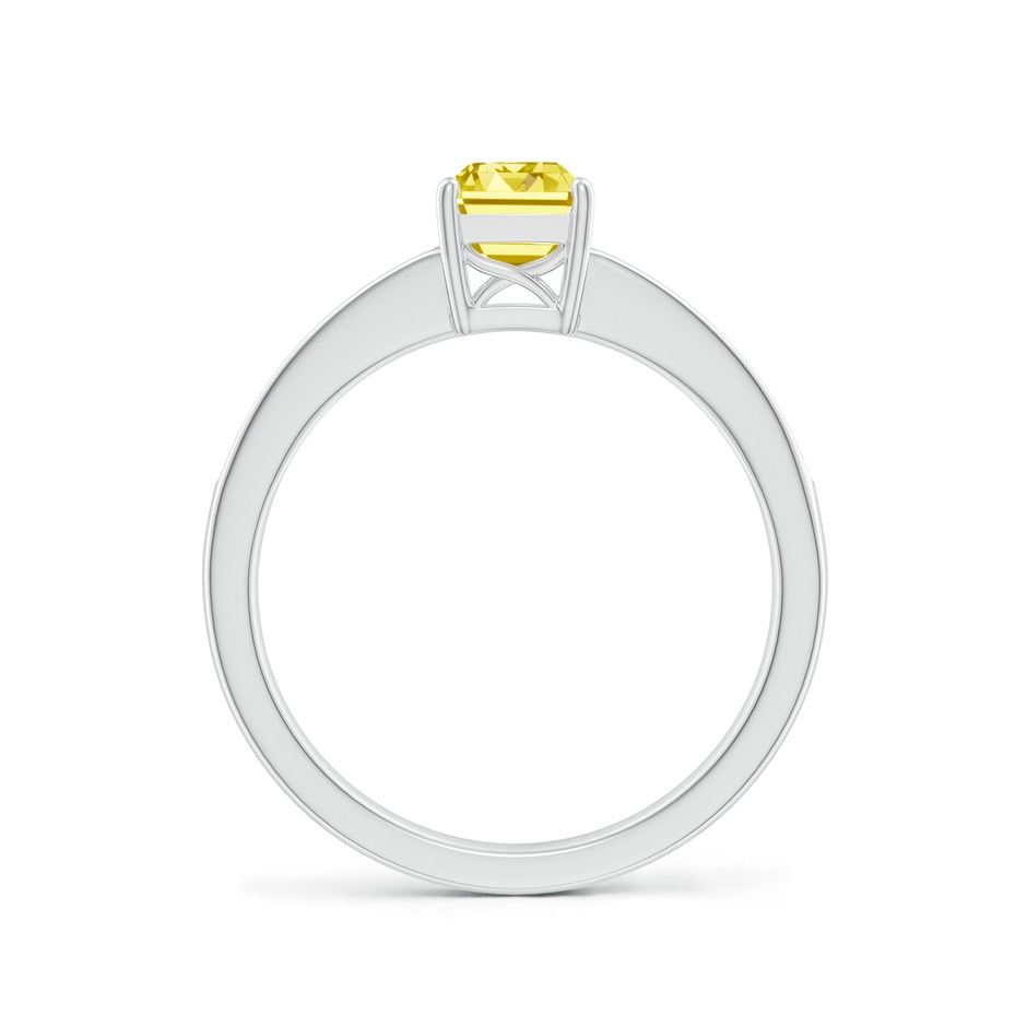 7x5mm Labgrown Octagonal Lab-Grown Fancy Intense Yellow Diamond Cocktail Ring in P950 Platinum side 199