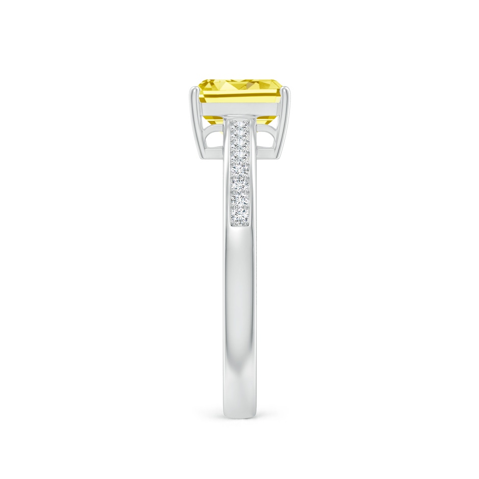 7x5mm Labgrown Octagonal Lab-Grown Fancy Intense Yellow Diamond Cocktail Ring in P950 Platinum side 299