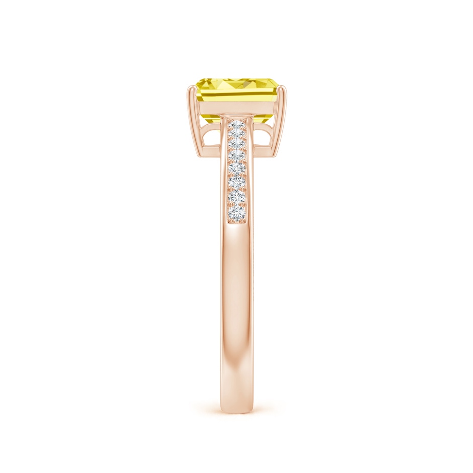 7x5mm Labgrown Octagonal Lab-Grown Fancy Intense Yellow Diamond Cocktail Ring in Rose Gold side 299