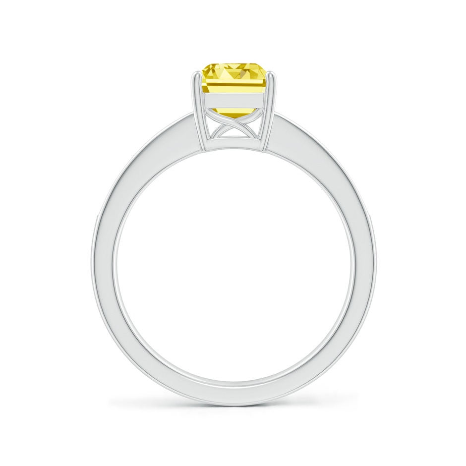 8x6mm Labgrown Octagonal Lab-Grown Fancy Intense Yellow Diamond Cocktail Ring in White Gold side 199