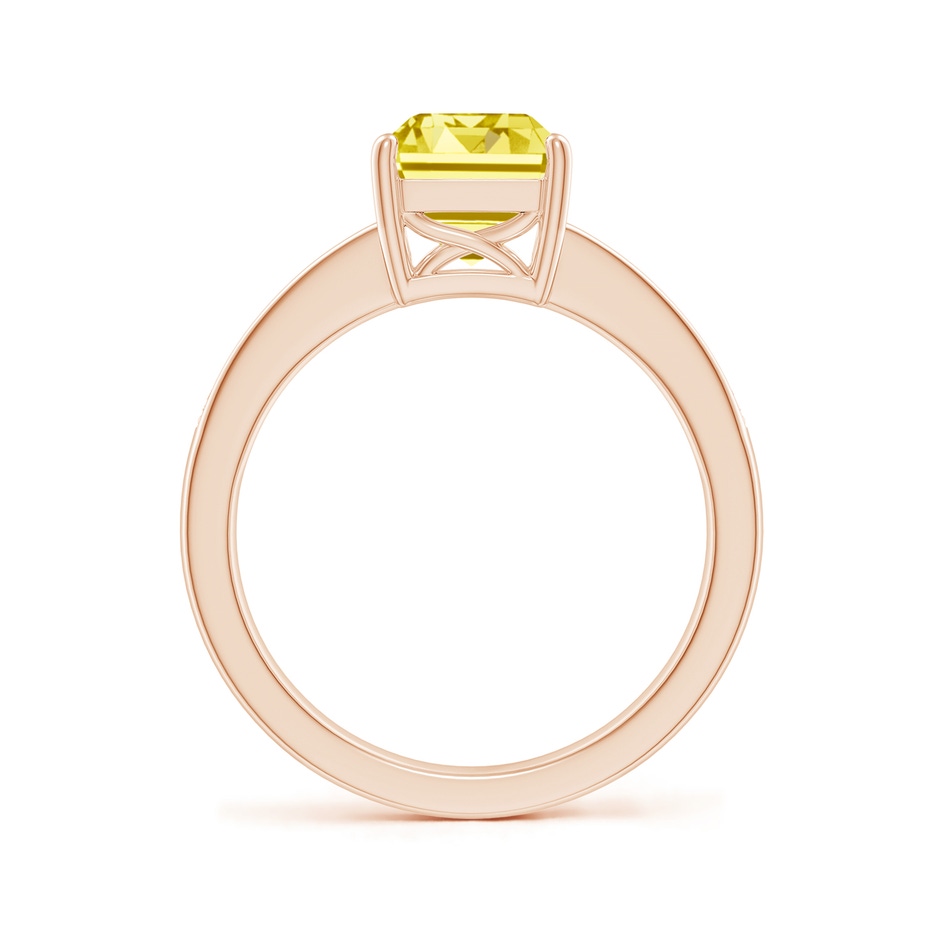 9x7mm Labgrown Octagonal Lab-Grown Fancy Intense Yellow Diamond Cocktail Ring in Rose Gold side 199