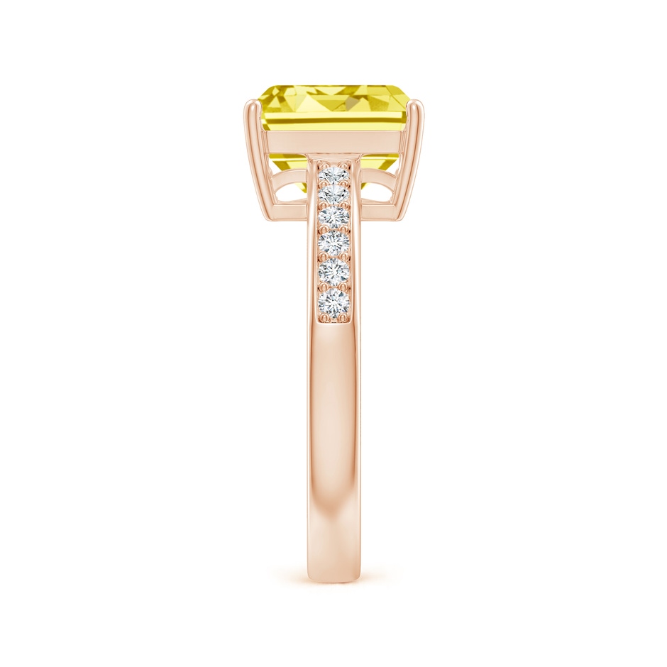 9x7mm Labgrown Octagonal Lab-Grown Fancy Intense Yellow Diamond Cocktail Ring in Rose Gold side 299