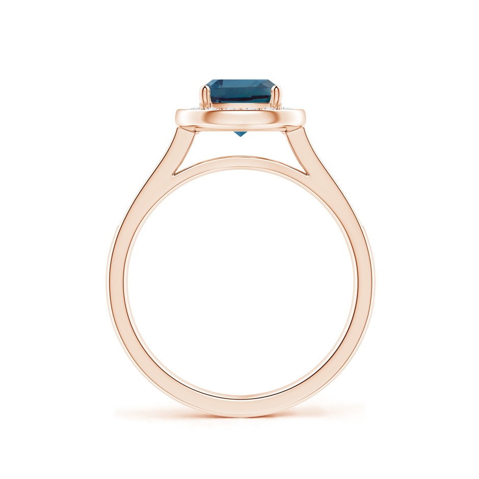 6mm Labgrown Classic Cushion Lab-Grown Alexandrite Ring with Diamond Halo in Rose Gold side 199