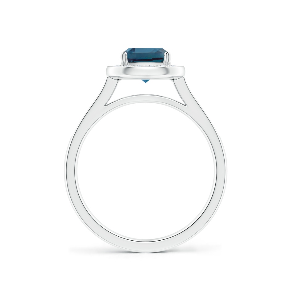 6mm Labgrown Classic Cushion Lab-Grown Alexandrite Ring with Diamond Halo in White Gold side 199