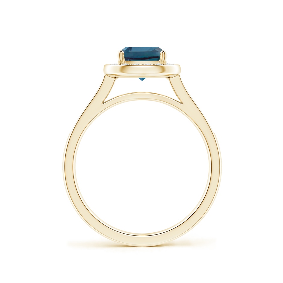 6mm Labgrown Classic Cushion Lab-Grown Alexandrite Ring with Diamond Halo in Yellow Gold side 199