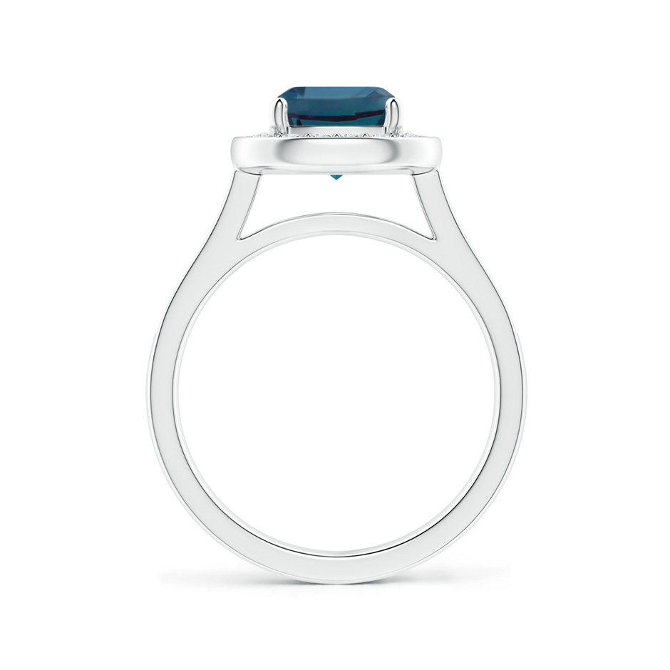 7mm Labgrown Classic Cushion Lab-Grown Alexandrite Ring with Diamond Halo in 18K White Gold side 199