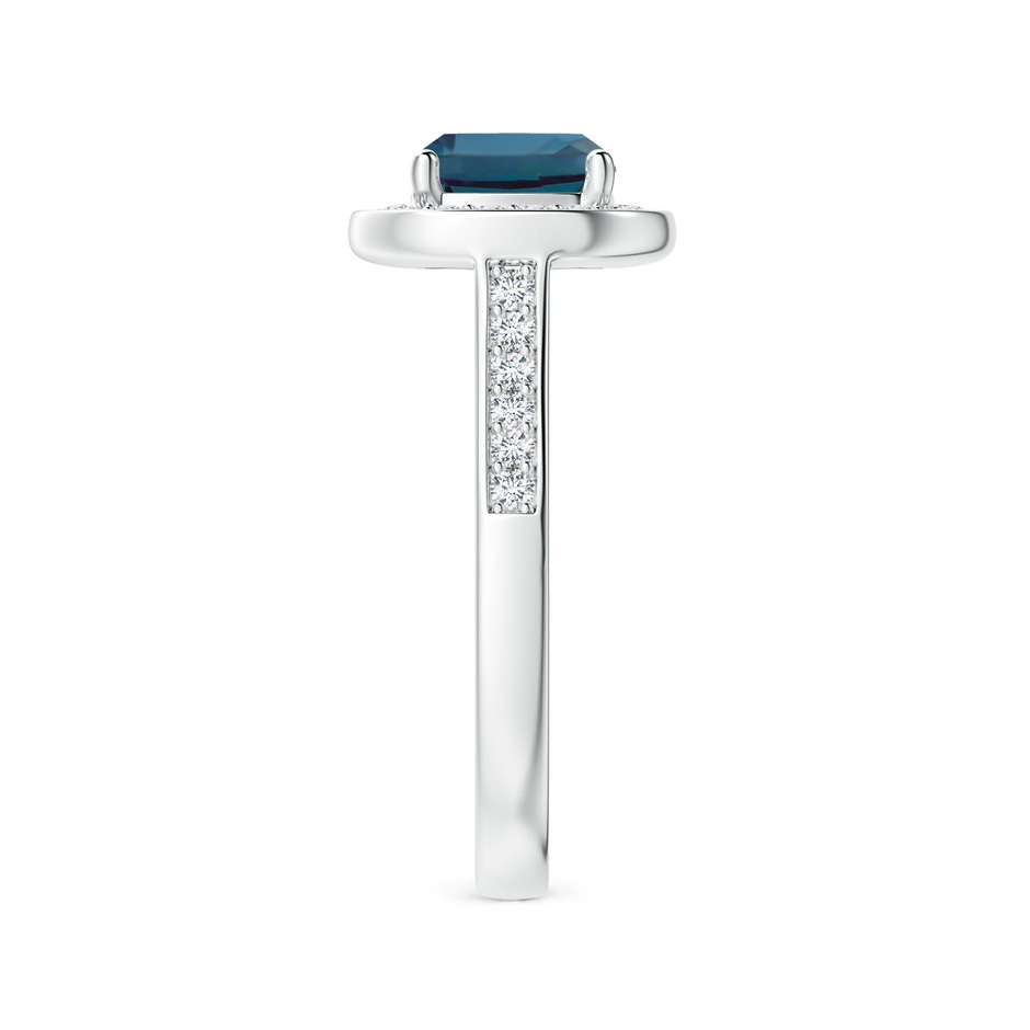 7mm Labgrown Classic Cushion Lab-Grown Alexandrite Ring with Diamond Halo in P950 Platinum side 299