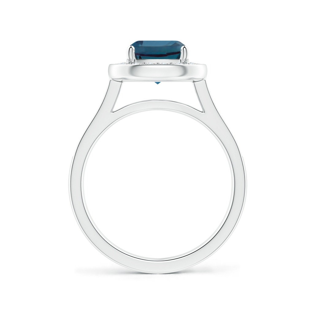 7mm Labgrown Classic Cushion Lab-Grown Alexandrite Ring with Diamond Halo in White Gold - side 199